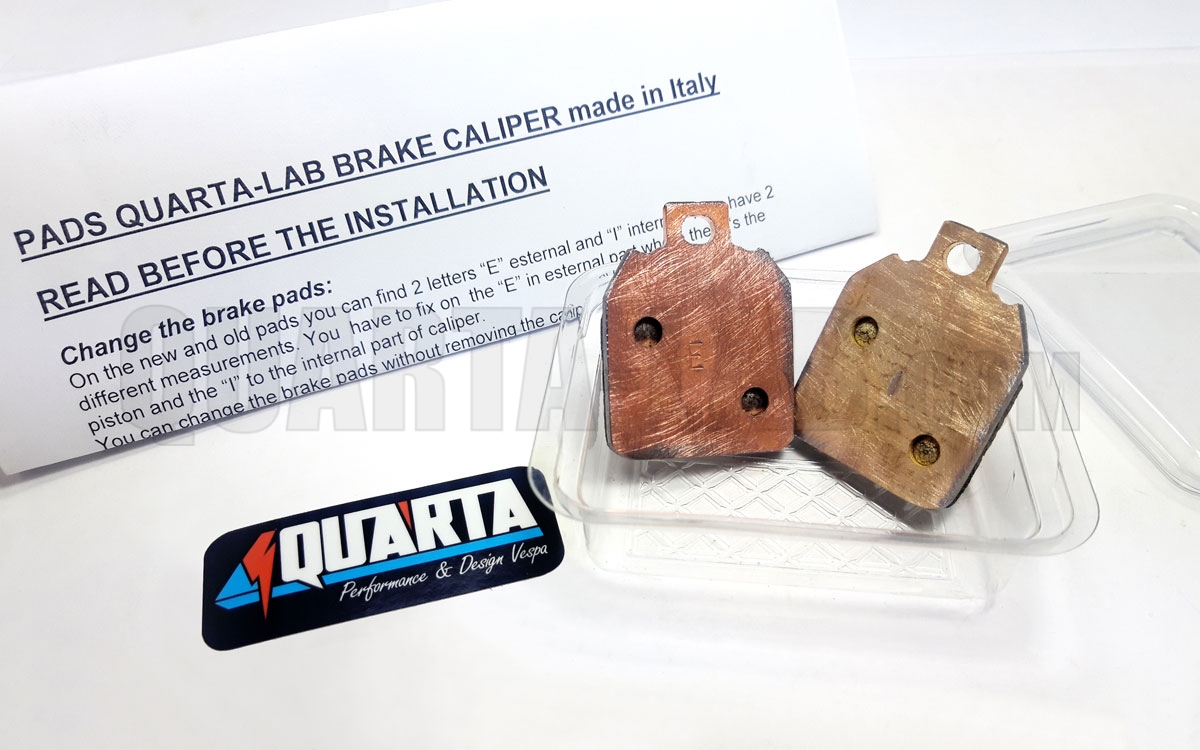 PASTIGLIE Dedicate PINZA FRENO Meccanica QUARTA-LAB made in Italy